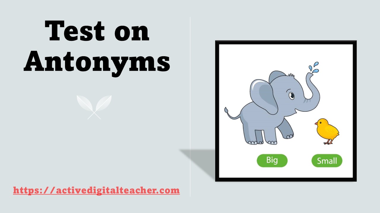 Test on Antonyms